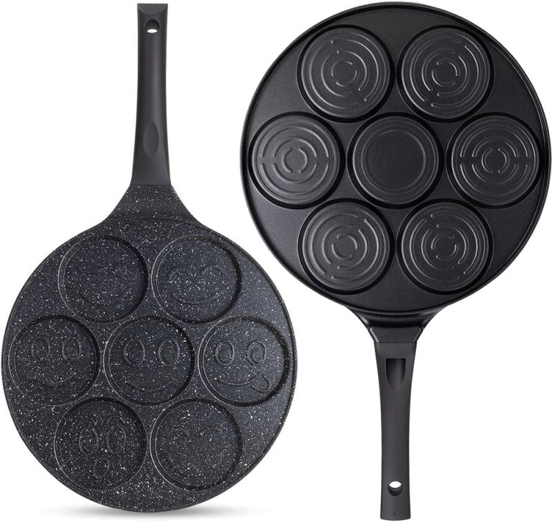 Сковорода Kamille улыбка для оладий с антипригарным покрытием без индукции 26 см - фото 5