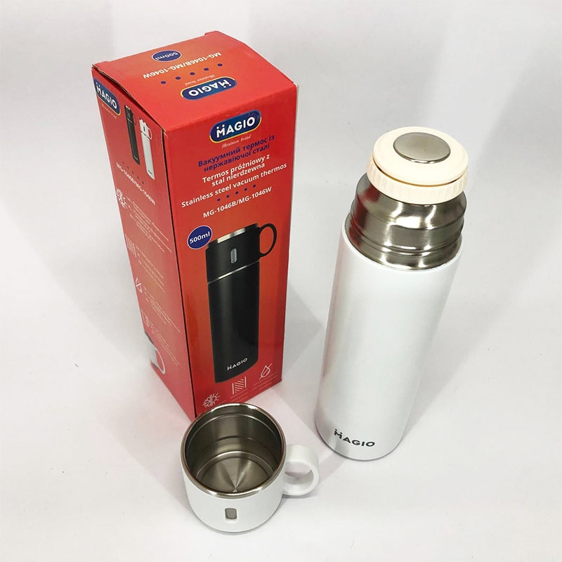 Термос Magio MG-1046W ізоляція вакуумна 500 мл White (23252104) - фото 7 Термос Magio MG-1046W ізоляція вакуумна 500 мл White (23252104) - фото 7
