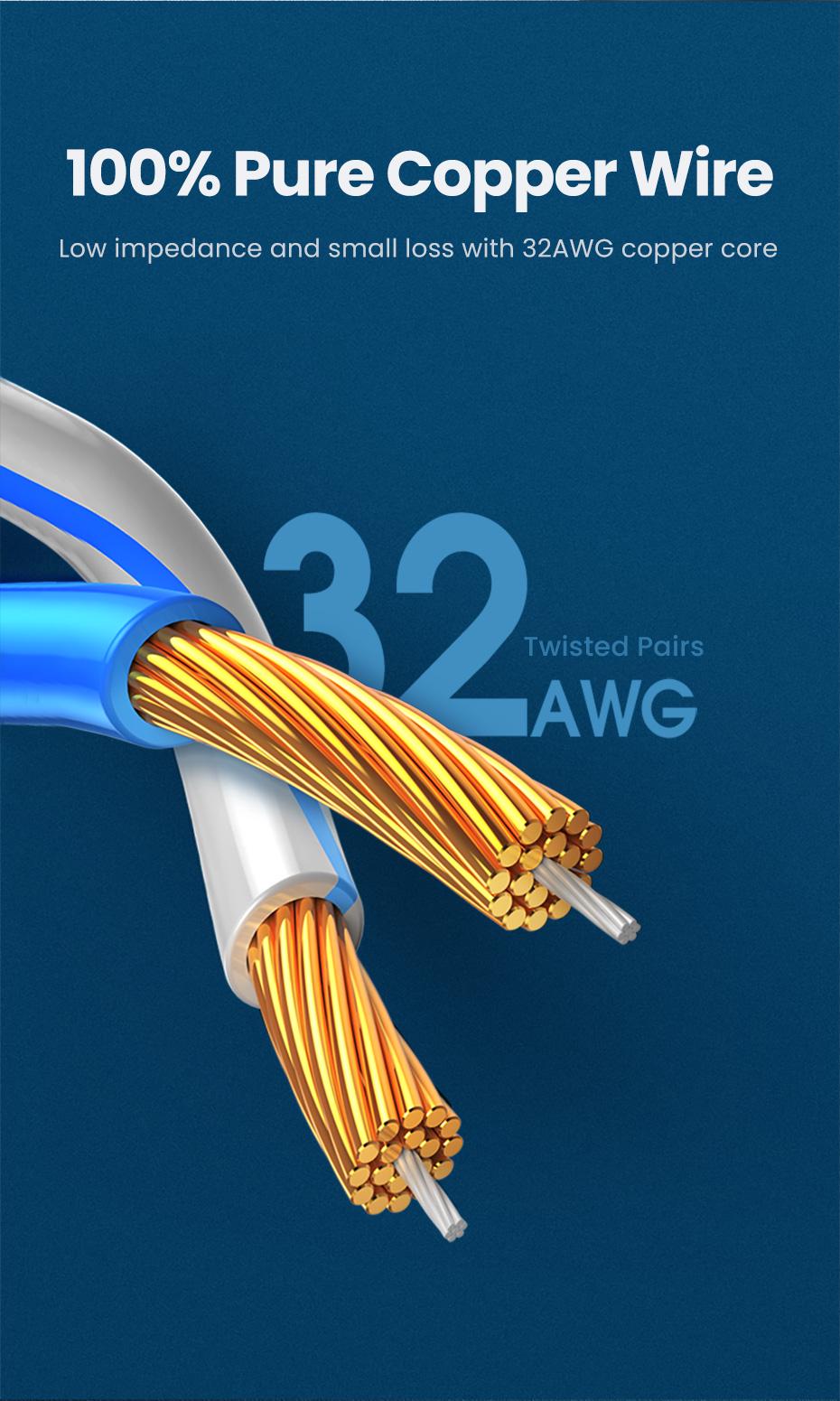Інтернет-кабель UGREEN Cat.7 F/FTP 10 Гбіт/с 600 МГц POE Lan RJ45 RJ 45 круглий 2 м Чорний (80417) - фото 7 Інтернет-кабель UGREEN Cat.7 F/FTP 10 Гбіт/с 600 МГц POE Lan RJ45 RJ 45 круглий 2 м Чорний (80417) - фото 7