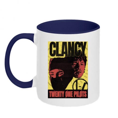 Чашка двухцветные Twenty One Pilots Music Clancy 320 мл Белый с синим (17852704-19-203984)