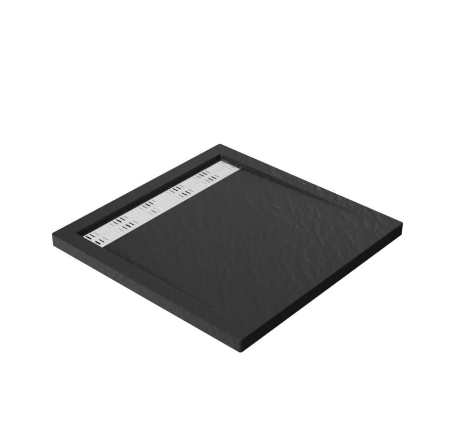 Душевой поддон AVKO RTA174 эффект камня 90x90x3,5 см Черный (2112400174)