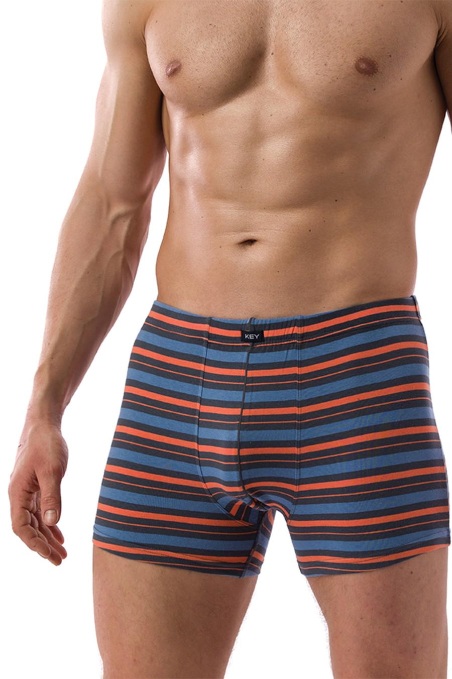 Трусы боксеры Key р. 52/XL Оранжево-синий (75450)