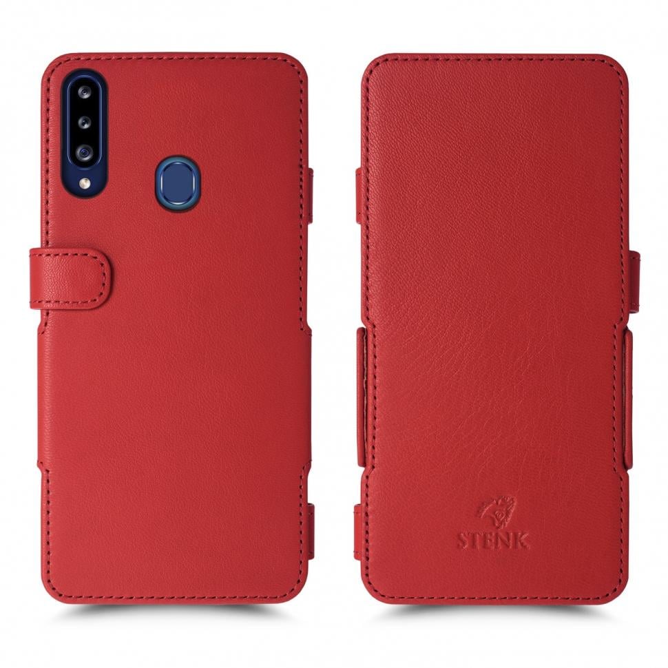 Чехол книжка Stenk Prime для Samsung Galaxy A20s Красный (64689)