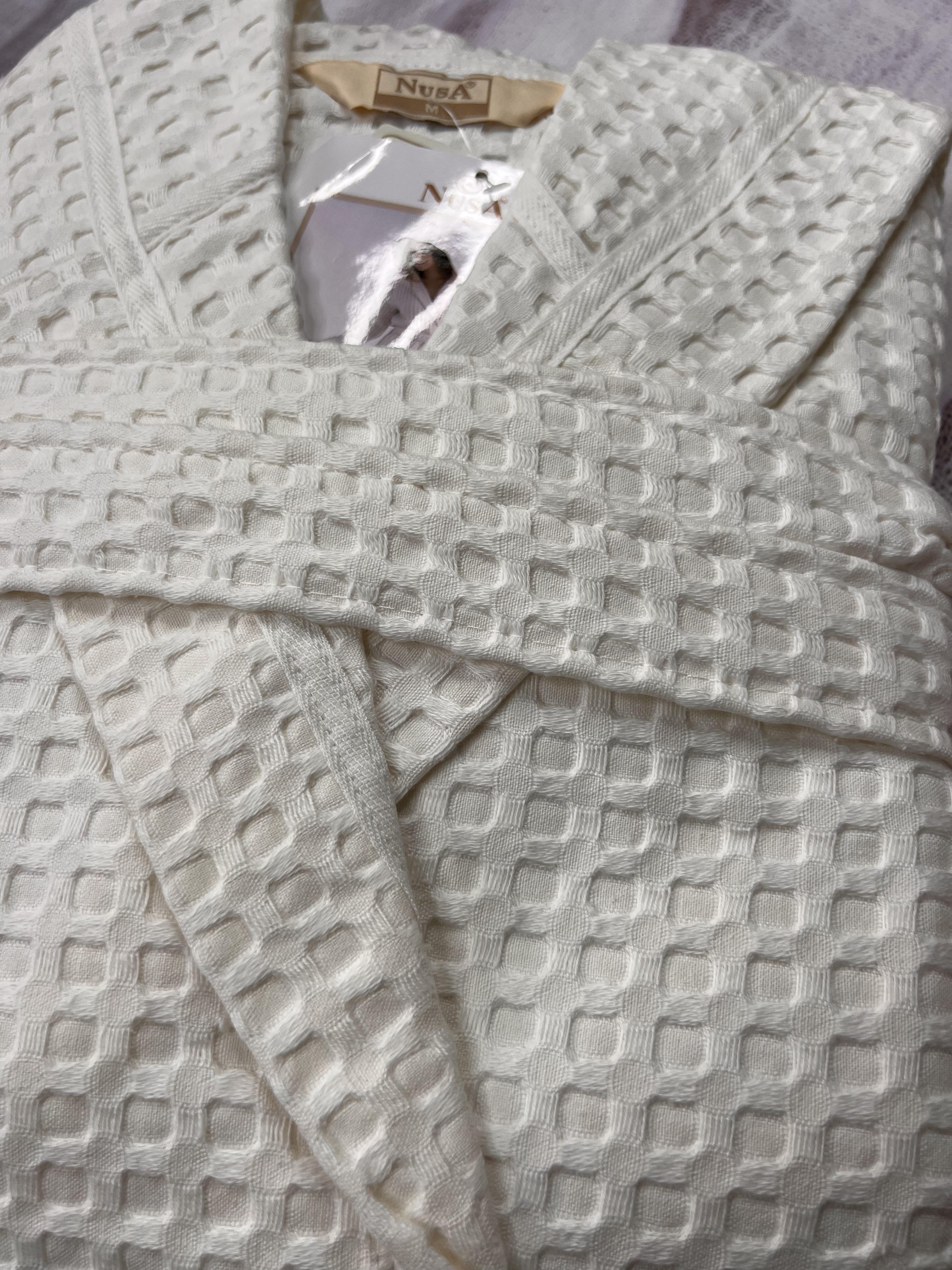 Халат жіночий вафельний Nusa M бавовна Білий (2703973337) - фото 10 Халат жіночий вафельний Nusa M бавовна Білий (2703973337) - фото 10