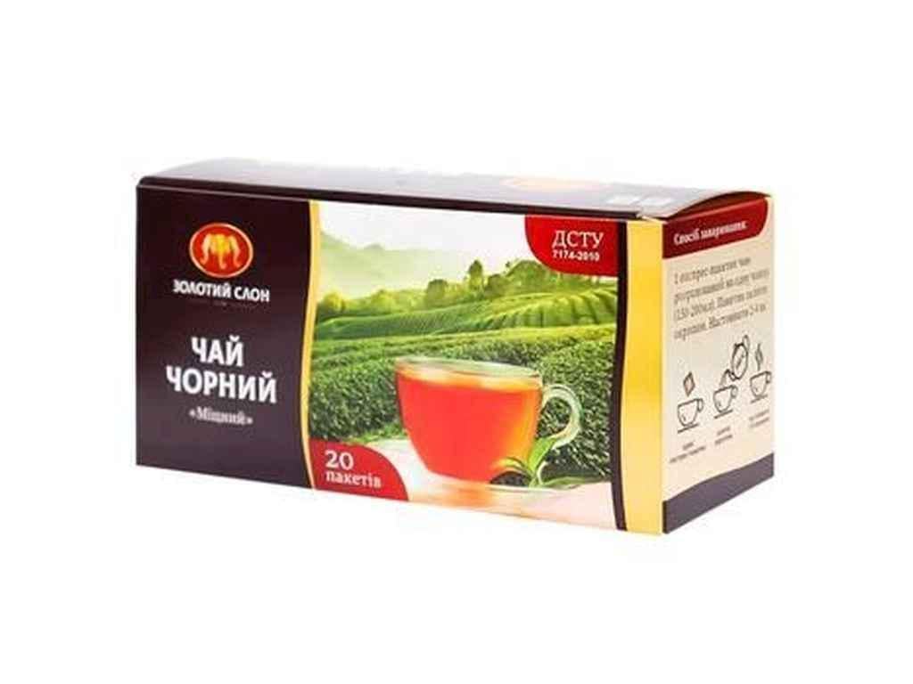 Чай пакетированный черный Золотой Слон крепкий 1,3 г 20 пакетиков (878273)