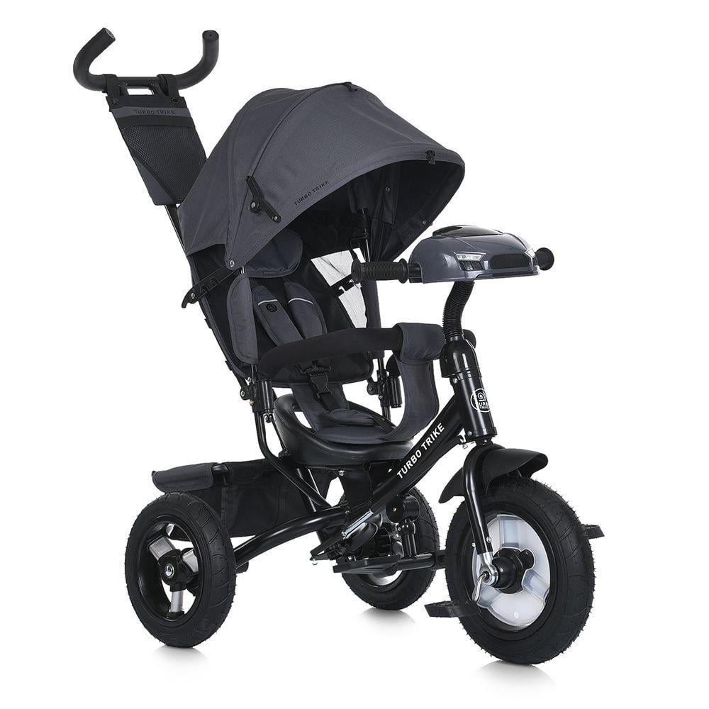 Дитячий велосипед триколісний Turbo Trike MT 1006 гумові колеса Графітовий (723274576) - фото 1