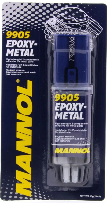 Клей эпоксидный для металла Mannol Epoxy Metal шприц 30 г (9905)