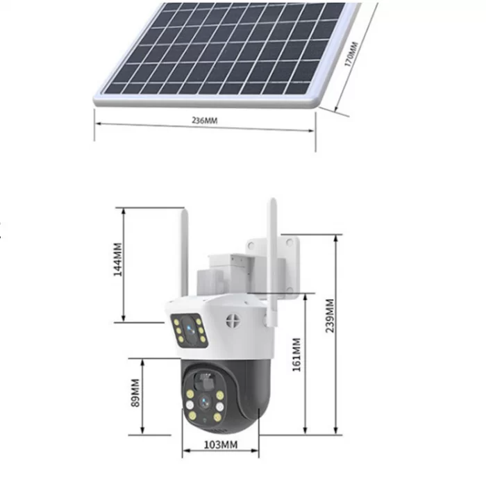 Камера видеонаблюдения уличная V36-4G Wi-Fi с солнечной панелью - фото 4 Камера видеонаблюдения уличная V36-4G Wi-Fi с солнечной панелью - фото 4