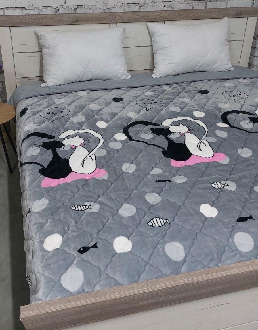 Покрывало стеганое полуторное Котики (32416)