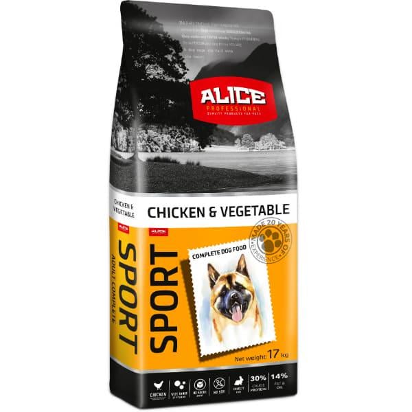 Корм для собак ALICE Professional Sport Chicken Vegetables курка та овочі преміальний 17 кг (000019794)