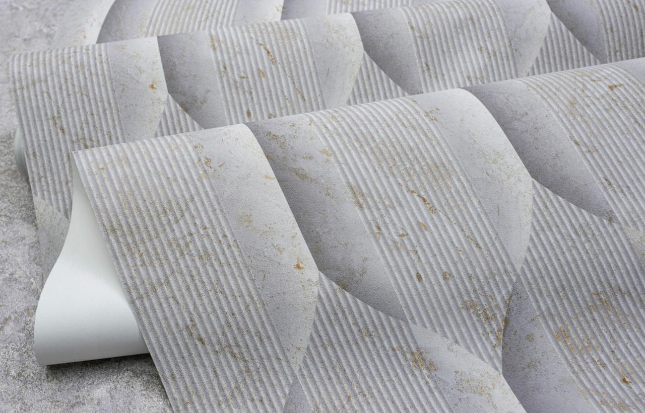 Шпалери флізелінові SINTRA Volume 526248 декор вініл гарячого тиснення 1,06х10,05 м Сірий