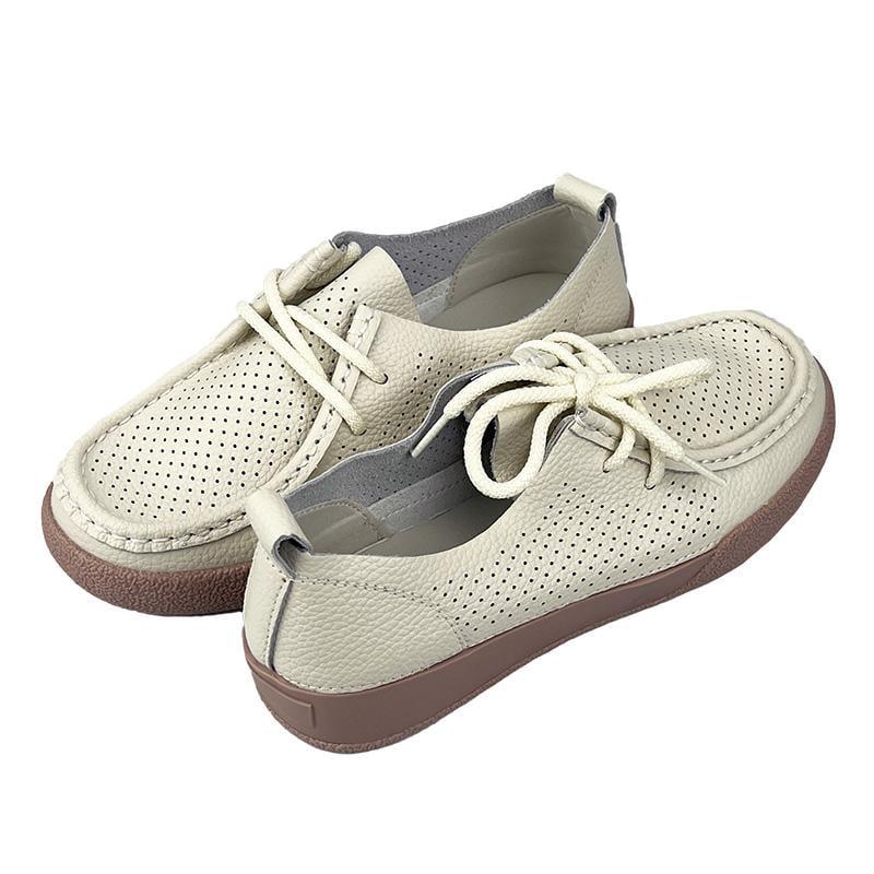 Мокасины женские перфорированная кожа 7035-1 р. 38 24,5 см Бежевый - фото 3 Мокасины женские перфорированная кожа 7035-1 р. 38 24,5 см Бежевый - фото 3