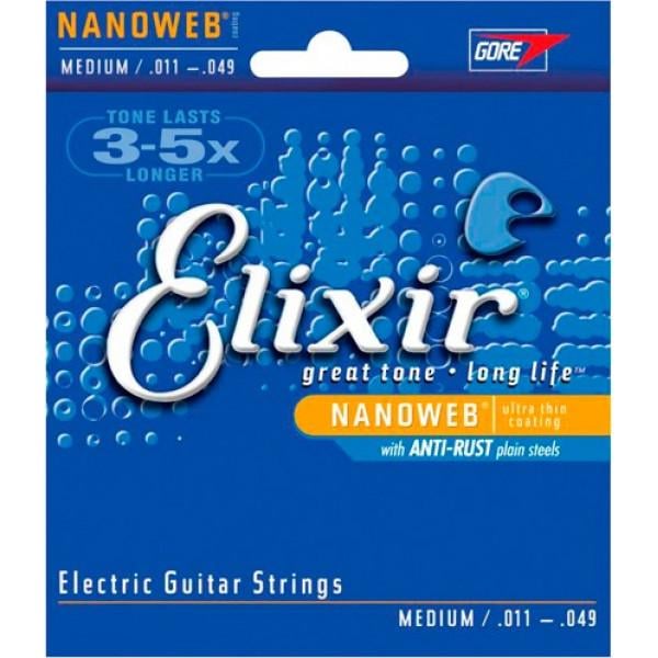 Комплект струн Elixir Electric NanoWeb Medium (EL NW M) - фото 1