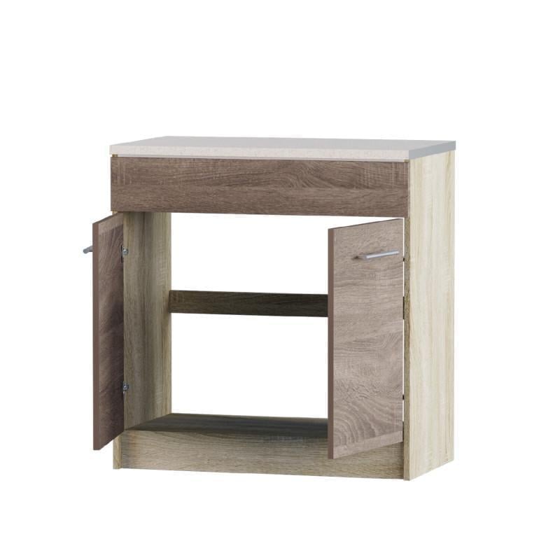 Кухонный модуль Эверест Эко 80 Низ Мойка 800х456х820 мм Сонома/Трюфель (ЕКО-351)