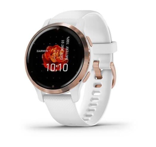 Смарт-часы Garmin Venu 2SBezel with White Case and Silicone Band Rose Gold (010-02429-13/03)
