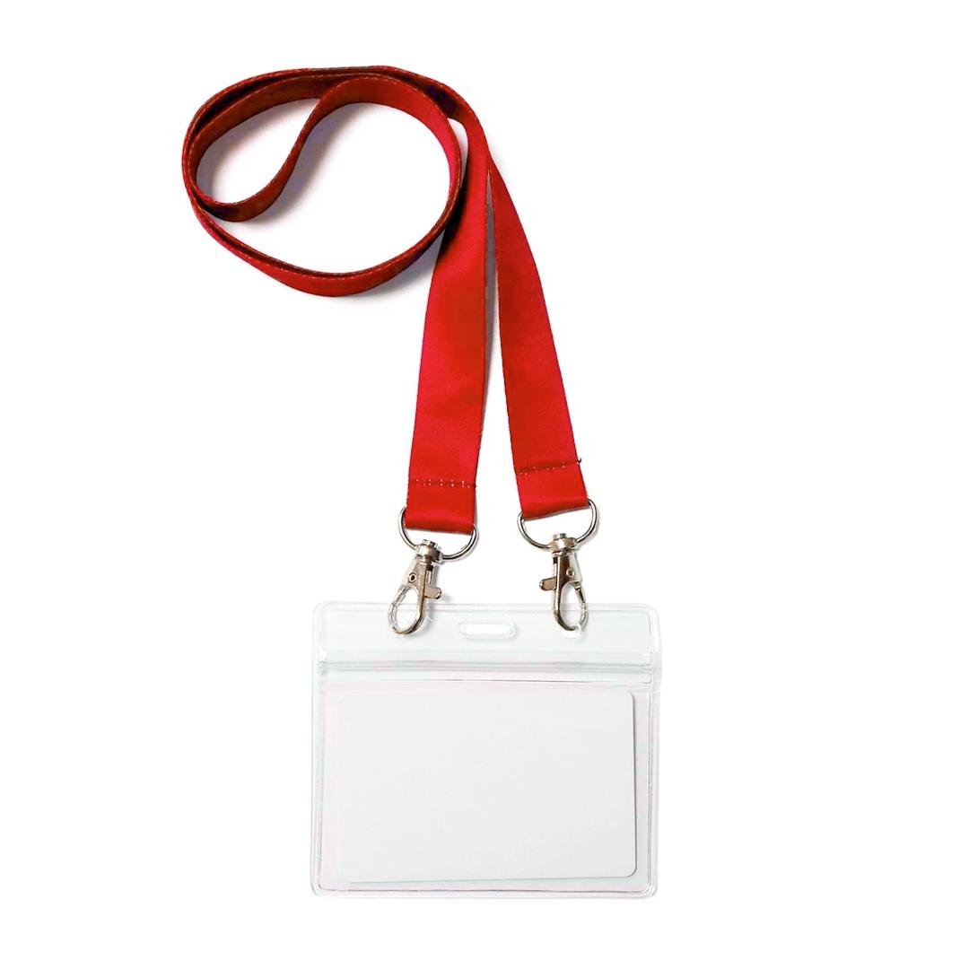 Бейдж с шнурком Ardix BS-09 95х80 мм 10 шт. Красный (07-020-RD)