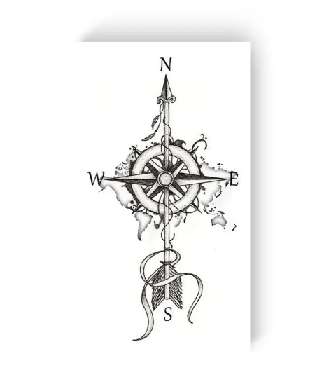 Временное тату Компас мини LB-31 (KG-6116) Временное тату Компас мини LB-31 (KG-6116)
