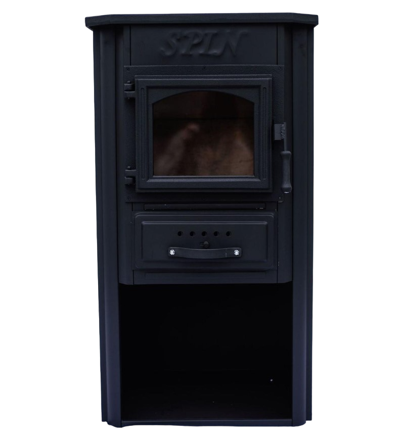 Піч на дровах для конвекційного опалення Spin EKONOMIK 9 кВт Чорний (CNT00007712)