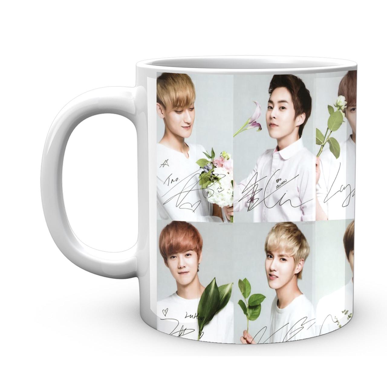 Чашка GeekLand EXO Цветы и автографы 330 мл (CP 04.474.272)