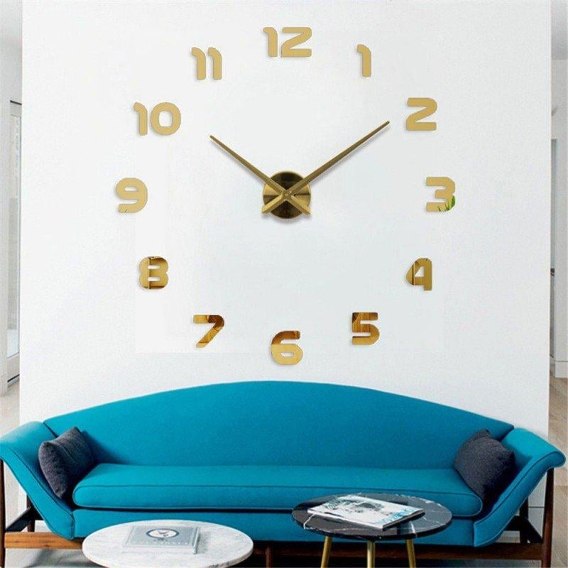 Часы настенные 3D DIY 70-150 см Золотой (8516-015)