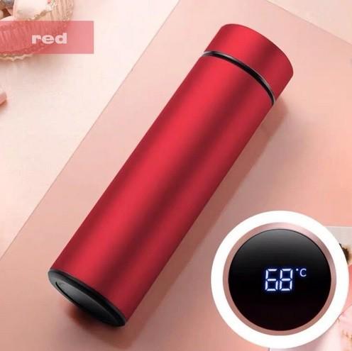 Термос с индикатором температуры на 500 мл Красный (ed907f72) - фото 2