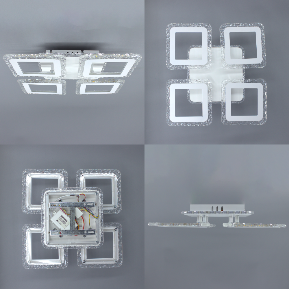 Люстра-смарт світлодіодна ESLLSE ROOM ICE 70W 4S з підсвічуванням RGB 385×385×75 мм Білий - фото 5 Люстра-смарт світлодіодна ESLLSE ROOM ICE 70W 4S з підсвічуванням RGB 385×385×75 мм Білий - фото 5