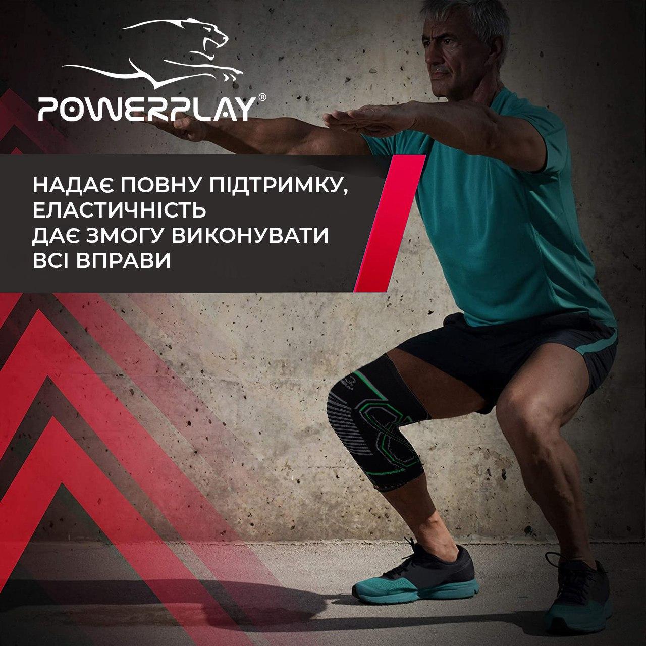 Наколінники спортивні PowerPlay 4099 L/XL Чорний - фото 4