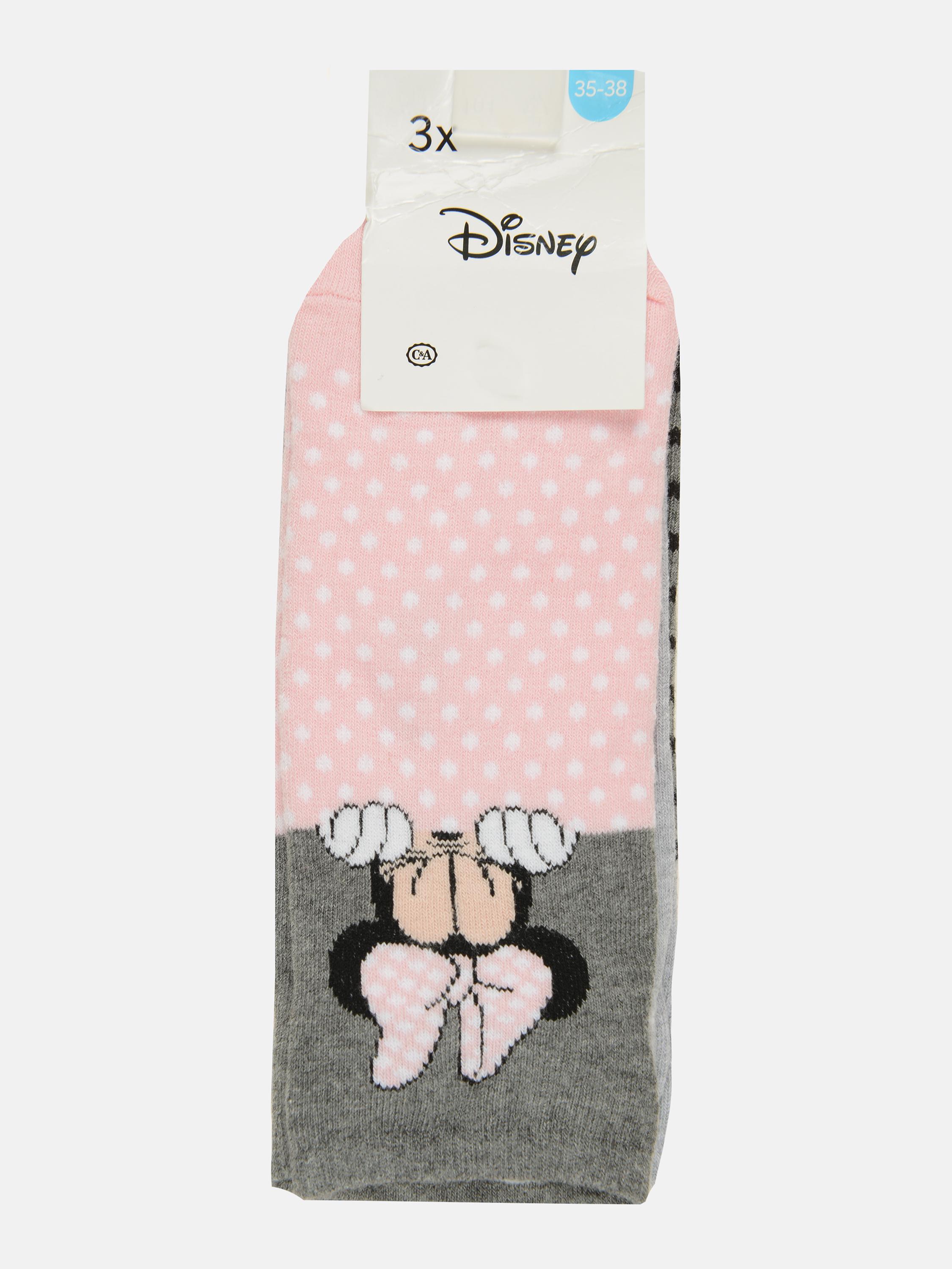 Носки C&A р. 39-42 3 пары Розово-серый (5867079840516)