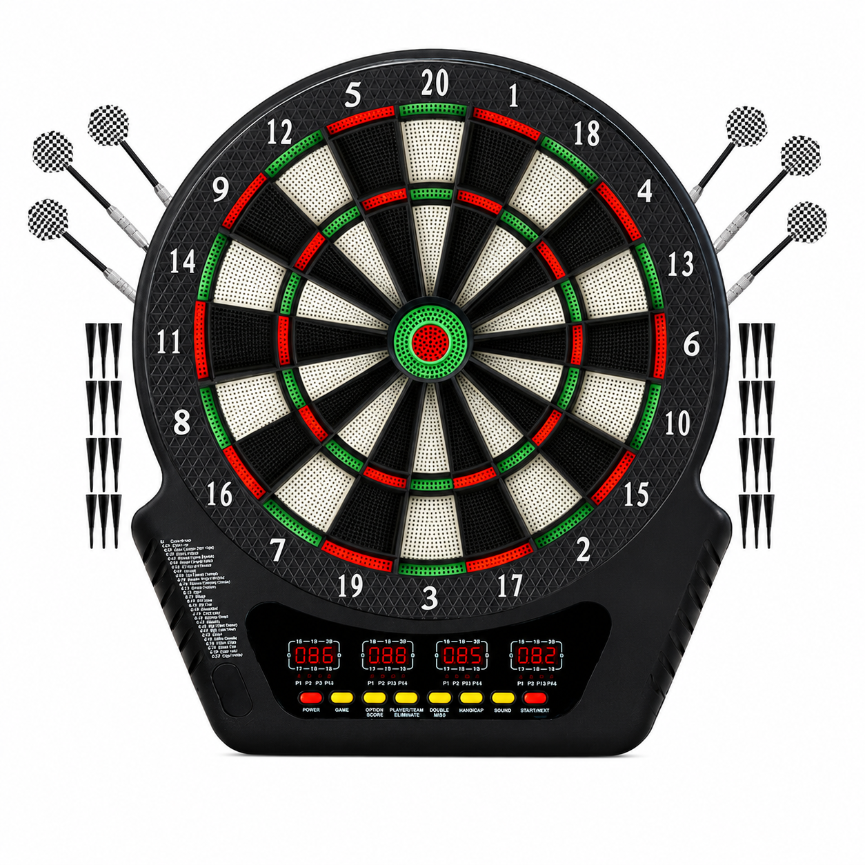 Дартс электронный TRIZAND 26307 с 4 LED-дисплеями для 1-16 игроков 6 дротиков (35376303) Дартс электронный TRIZAND 26307 с 4 LED-дисплеями для 1-16 игроков 6 дротиков (35376303)