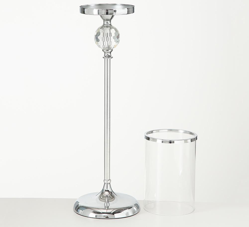 Подсвечник Rory серебряный металл, стекло h51см Гранд Презент 1479000 - фото 5 Подсвечник Rory серебряный металл, стекло h51см Гранд Презент 1479000 - фото 5