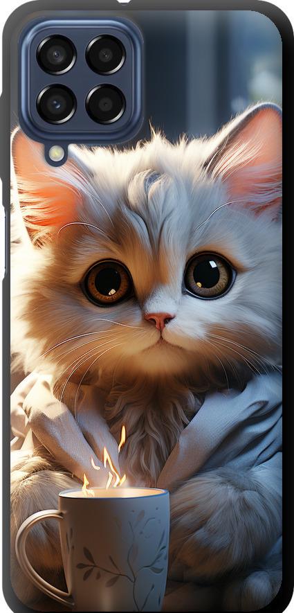 Чехол на Samsung Galaxy M33 M336B White cat (5646b-2633-42517)