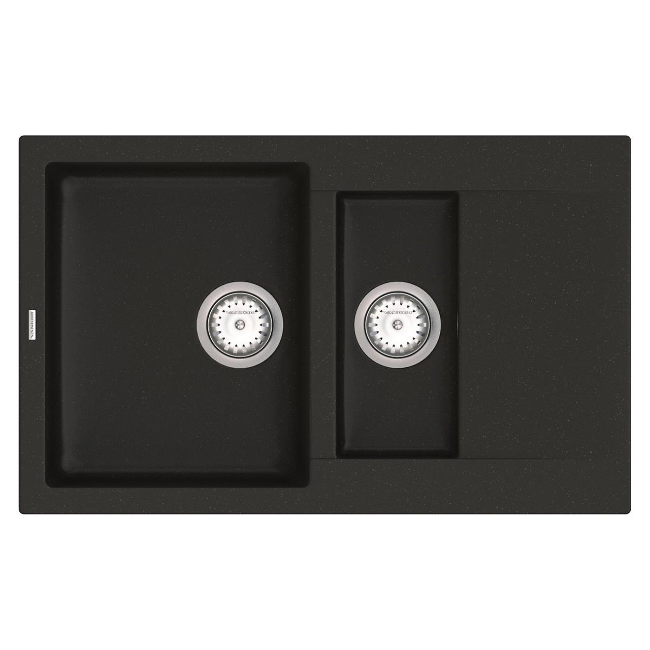 Мойка кухонная Vankor Orman OMP 04.80 + сифон автомат 785х490х190 мм Black - фото 3 Мойка кухонная Vankor Orman OMP 04.80 + сифон автомат 785х490х190 мм Black - фото 3