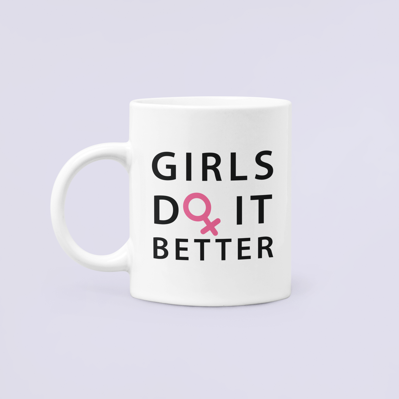 Чашка керамическая с принтом "Girls do it better" 330 мл Белый