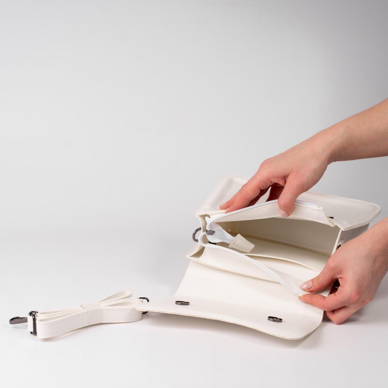 Сумка женская кросс-боди XENIA № 18-24 Белый - фото 4 Сумка женская кросс-боди XENIA № 18-24 Белый - фото 4