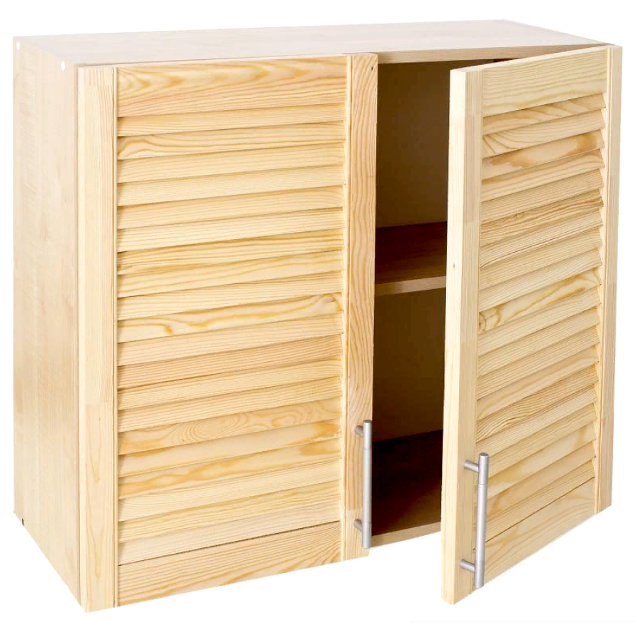 Шкаф настенный из дерева Серебан Бланже (ШФН-001201)