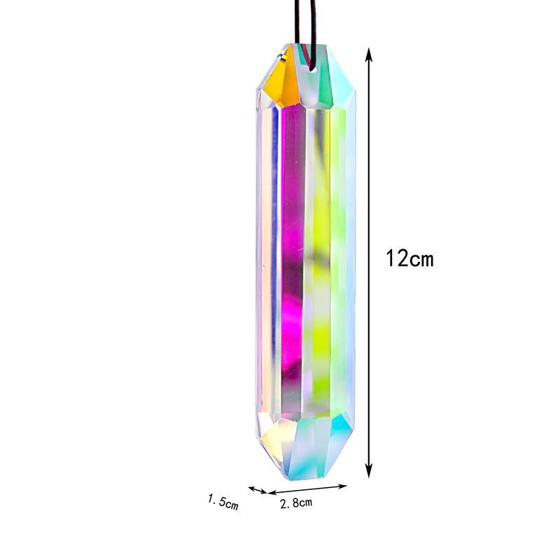 Призматический хрустальный кристалл призма 120 мм Разноцветный (AH0069_2) - фото 9