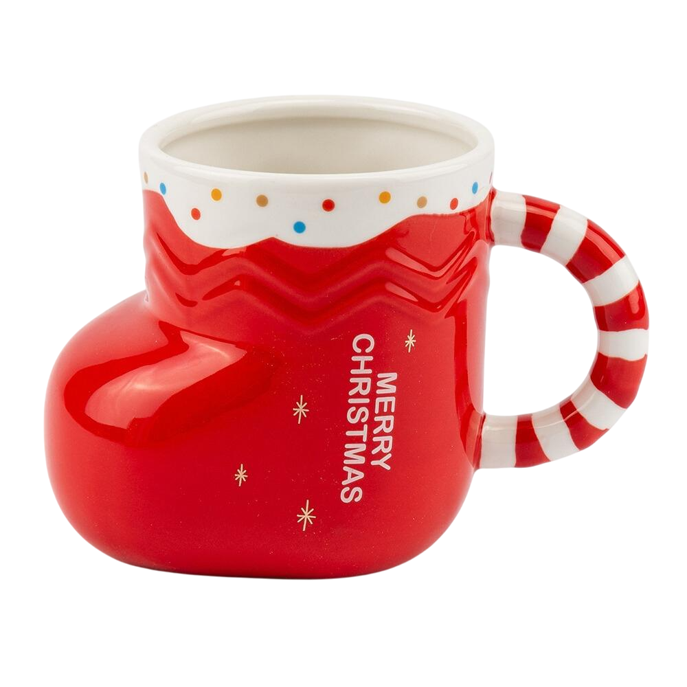 Новогодняя кружка для горячих напитков Красный сапожок 440 мл Красный (147-81-9252-017) Новогодняя кружка для горячих напитков Красный сапожок 440 мл Красный (147-81-9252-017)