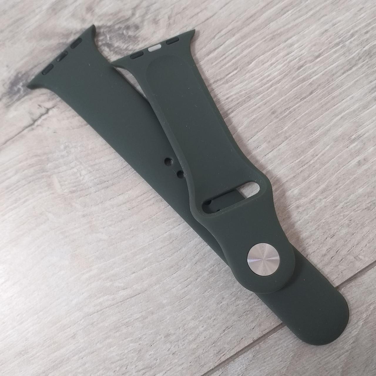 Ремешок для часов Apple Watch силиконовый 42/44/45/49 мм L Серый (KG-11285) - фото 3 Ремешок для часов Apple Watch силиконовый 42/44/45/49 мм L Серый (KG-11285) - фото 3