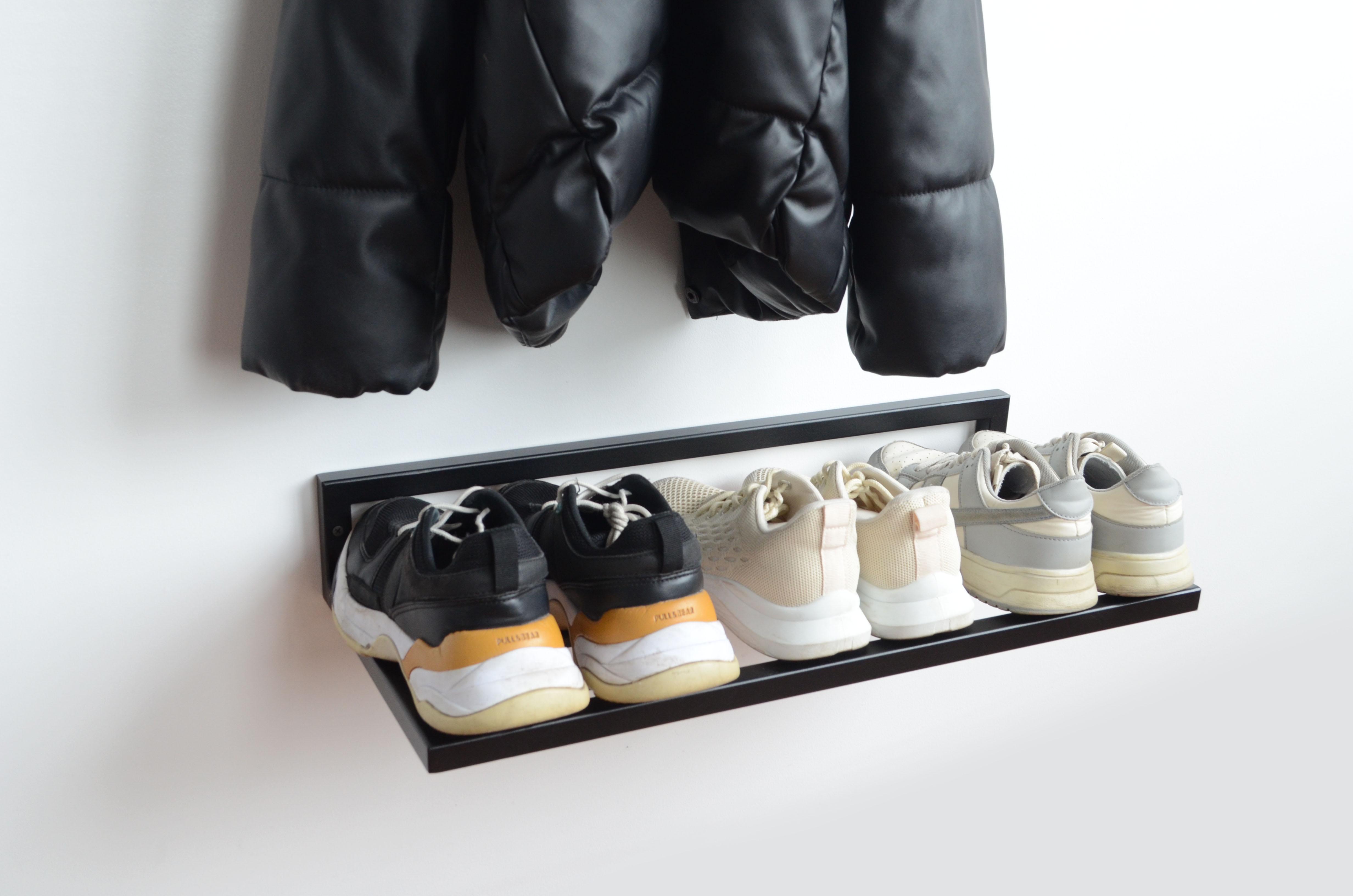 Полка для обуви настенная металлическая 50х27х10 см Черный (SR.M-6.2) - фото 7 Полка для обуви настенная металлическая 50х27х10 см Черный (SR.M-6.2) - фото 7