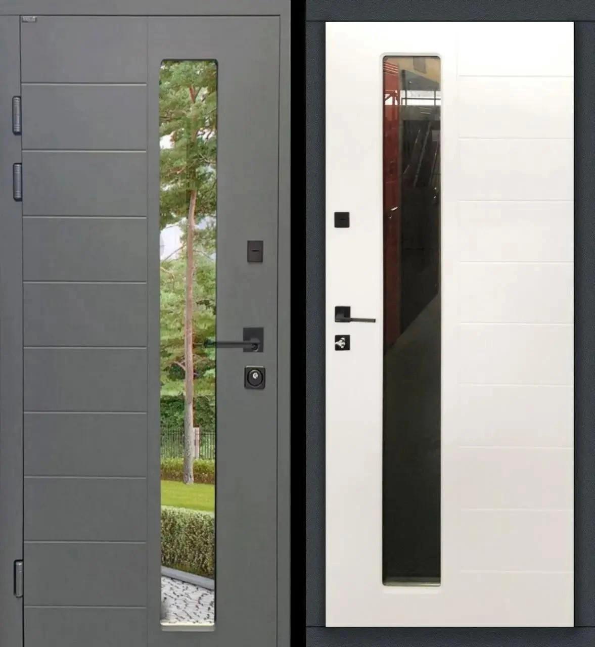 Двері вхідні Кефалонія Делюкс 950х2040 мм RAL 7016 Білий шагрень (23061732)