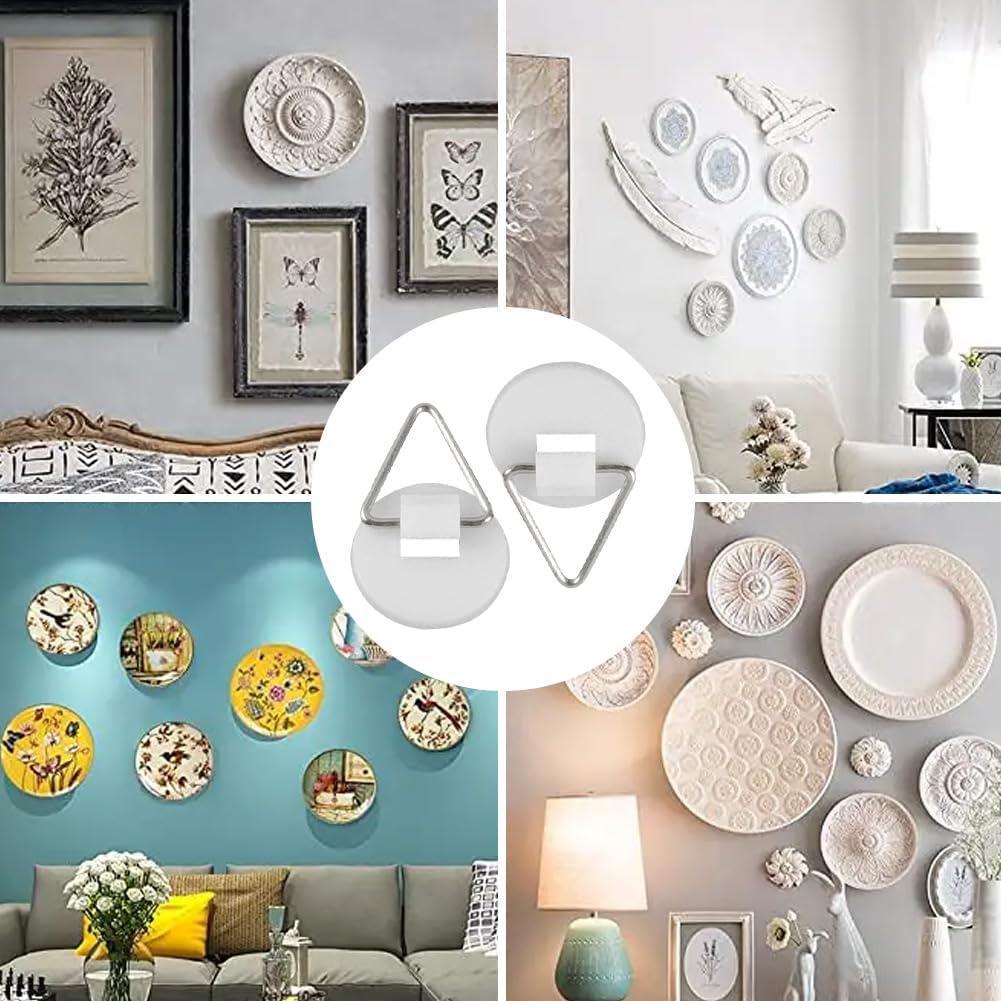 Крючок-подвеска круглый с клейкой основой для крепления декоративных тарелок/картин на стену Белый (3000003869) - фото 8