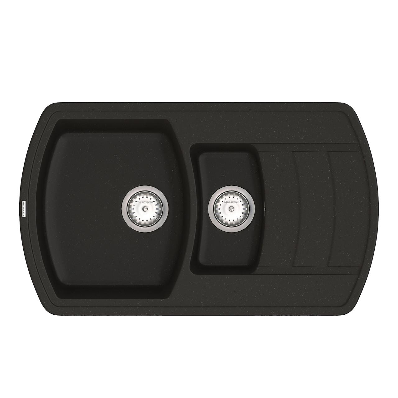 Кухонна мийка з сифоном Norton NMP 04,86 Black