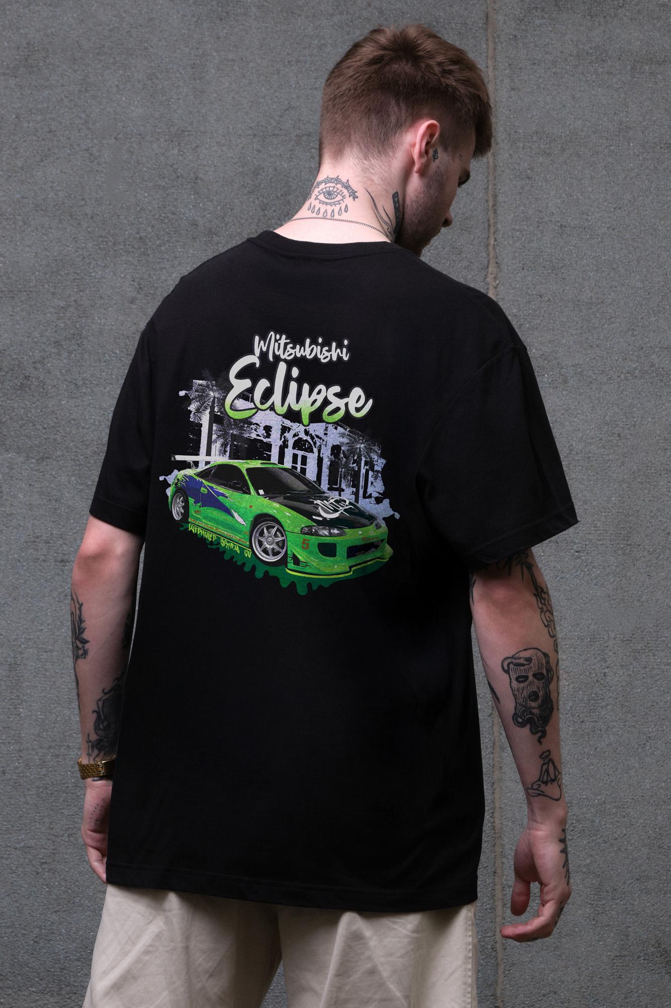 Футболка мужская Without с принтом Eclips оверсайз S/M Black (S8049466)