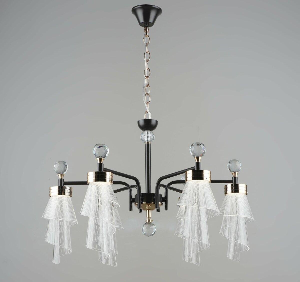 Люстра светодиодная Sirius в классическом стиле 72W 3000-6500К Кофейный (B NH6172/6 COFFEE+FGD 72W)