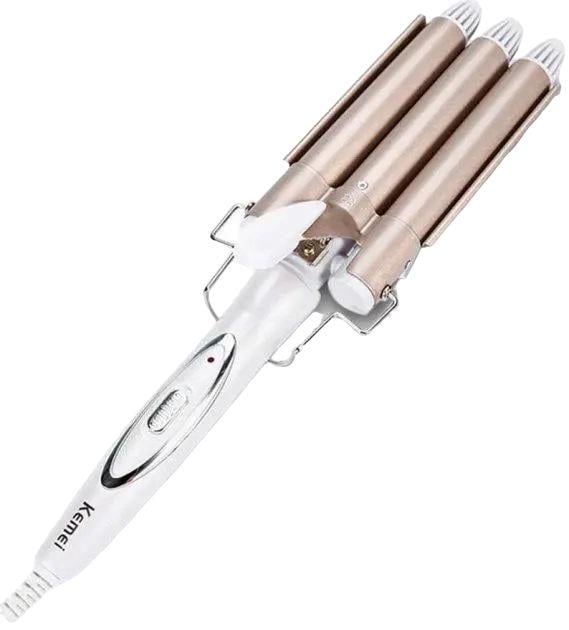 Щипцы для создания 3-х волновых локонов Kemei KM-1010 с керамикой (7590)