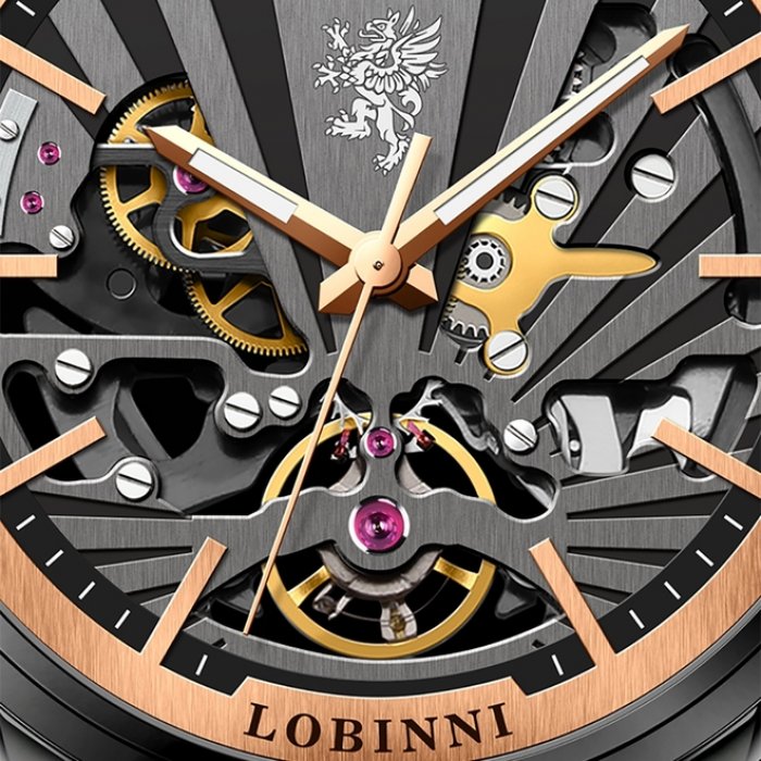 Годинник наручний чоловічий Lobinni Secret Black (4412) - фото 2