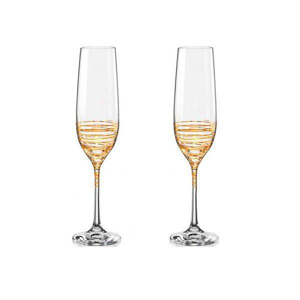 Бокалы для шампанского Bohemia Viola Spiral 190 мл 2 шт. (40729/190/8441/2)