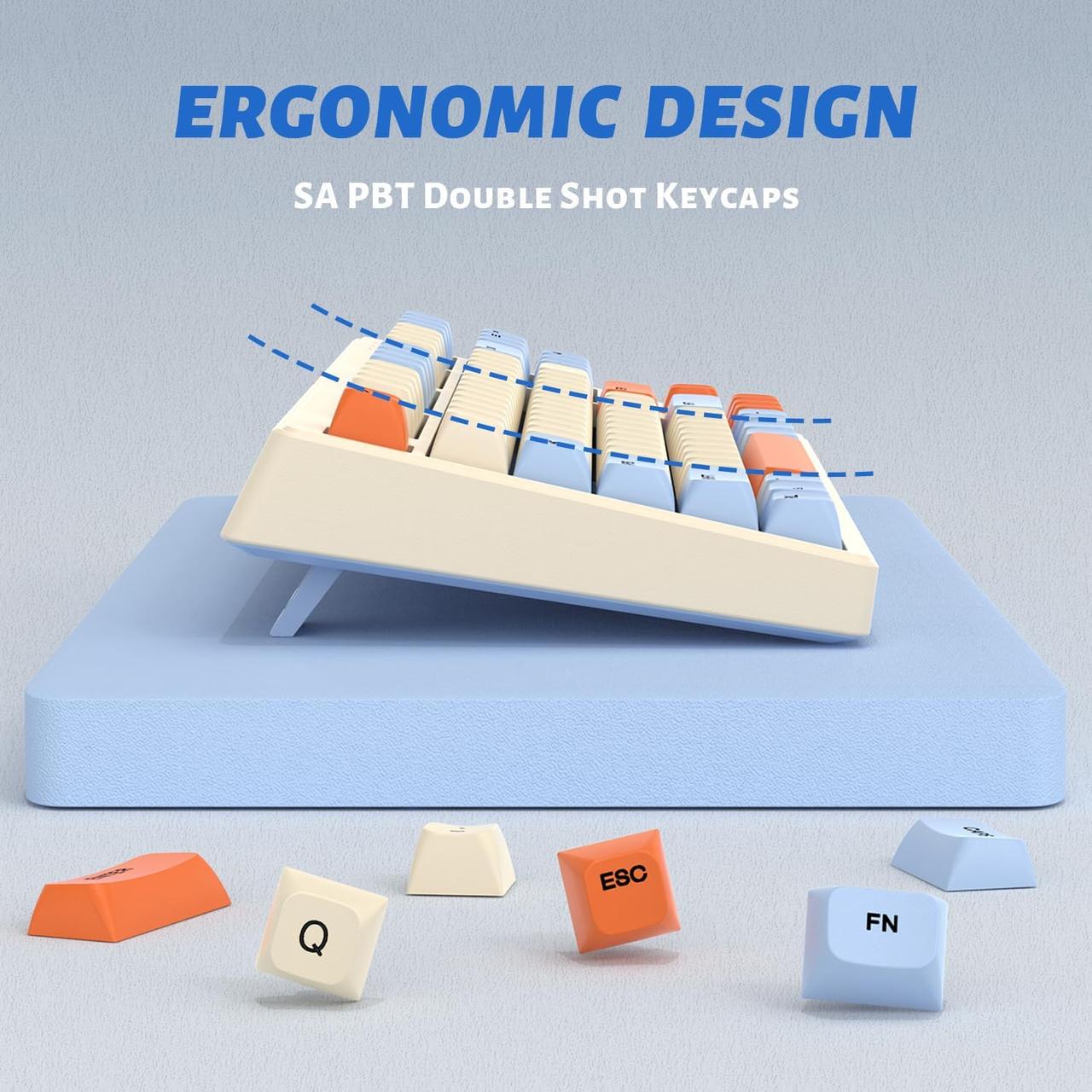 Клавіатура бездротова Free Wolf M87 TKL з RGB підсвіткою Blueberries (2563483147) - фото 5 Клавіатура бездротова Free Wolf M87 TKL з RGB підсвіткою Blueberries (2563483147) - фото 5