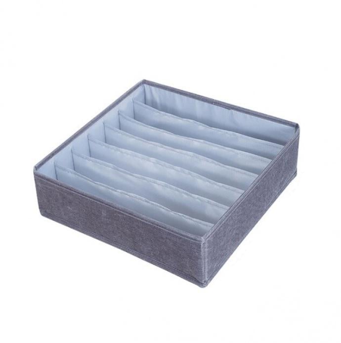 Органайзер для белья на 7 секций 32х32х9 см Grey (127719) Органайзер для белья на 7 секций 32х32х9 см Grey (127719)