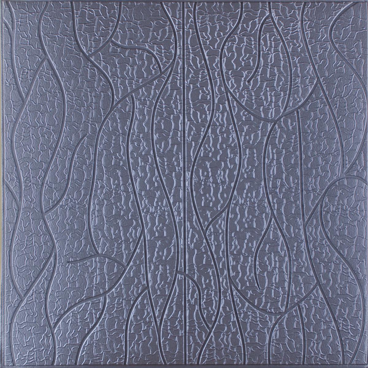 3D-панель Скала самоклеющаяся декоративная 700x700x5 мм Графитовый